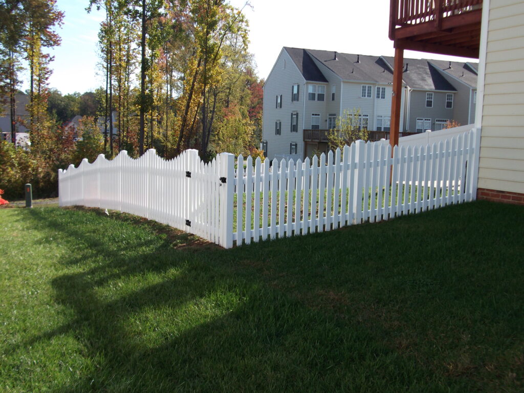 Newly Installed Vinyl Fence